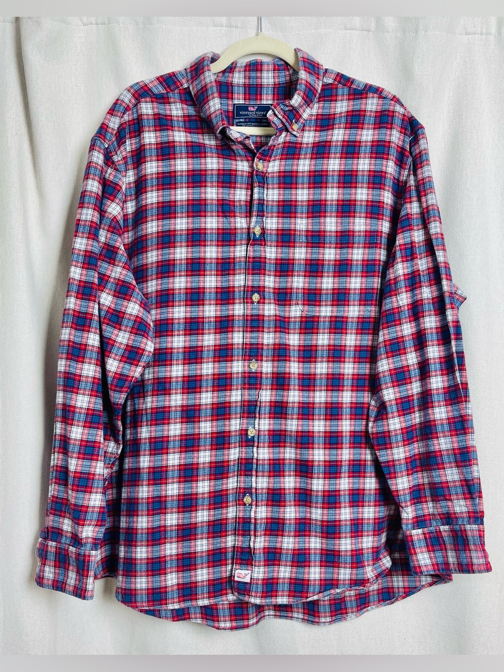 Vineyard Vines Murray Plaid Flannel Shirt Men 2XL Stretch Button Down Long Sleev